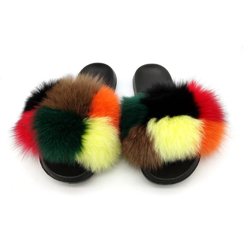 Natural Customized Wholesale Women Indoor Fur Slippers Rabbit Fox Fur Slippers, Colours
Natural Customized Wholesale Women Indoor Fur Slippers Rabbit Fox Fur Slippers, Colours