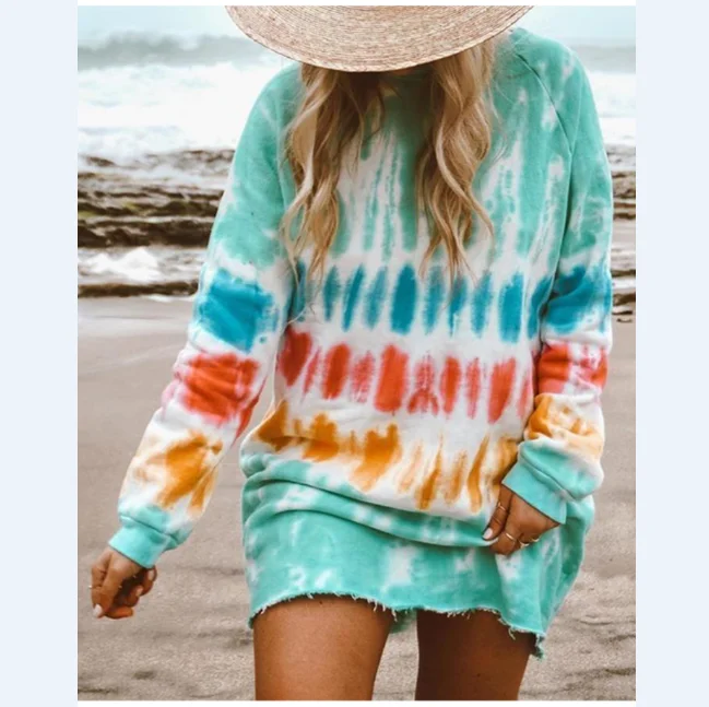2020 New Women Fashion Loungewear Comfy Tie Dye Sweatshirt Pullover Loose Fit T Shirt Dresses Casual
2020 New Women Fashion Loungewear Comfy Tie Dye Sweatshirt Pullover Loose Fit T Shirt Dresses Casual