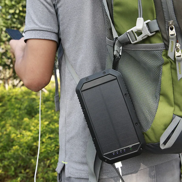 Outdoor camping fast charging portable powerbank 10000mAh solar power bank with led light
Outdoor camping fast charging portable powerbank 10000mAh solar power bank with led light