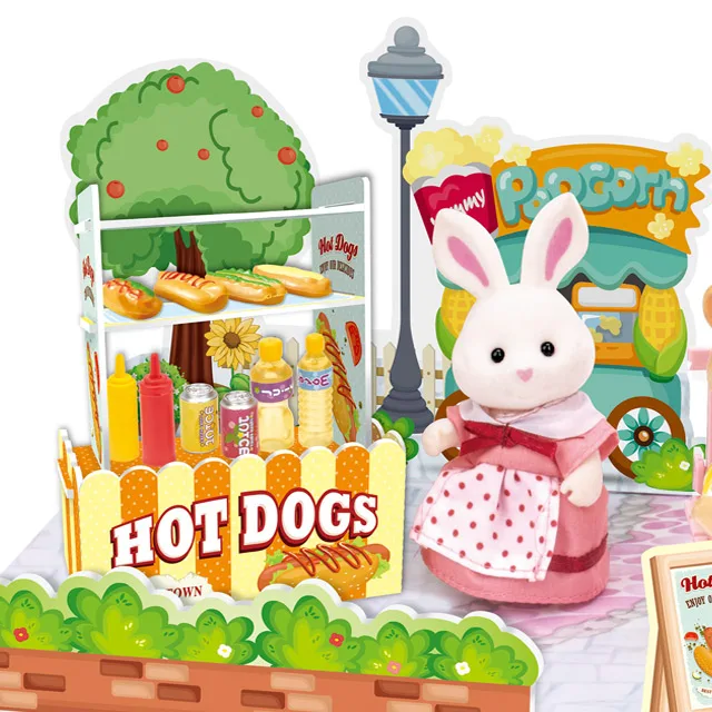 kids role play set hot dog food cart food stall toy for children