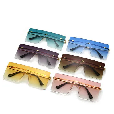 New Trendy One Piece Sunglasses Female Square Frameless shades Unisex Glasses 2021 Big Frame Eyewear, Multicolor
New Trendy One Piece Sunglasses Female Square Frameless shades Unisex Glasses 2021 Big Frame Eyewear, Multicolor