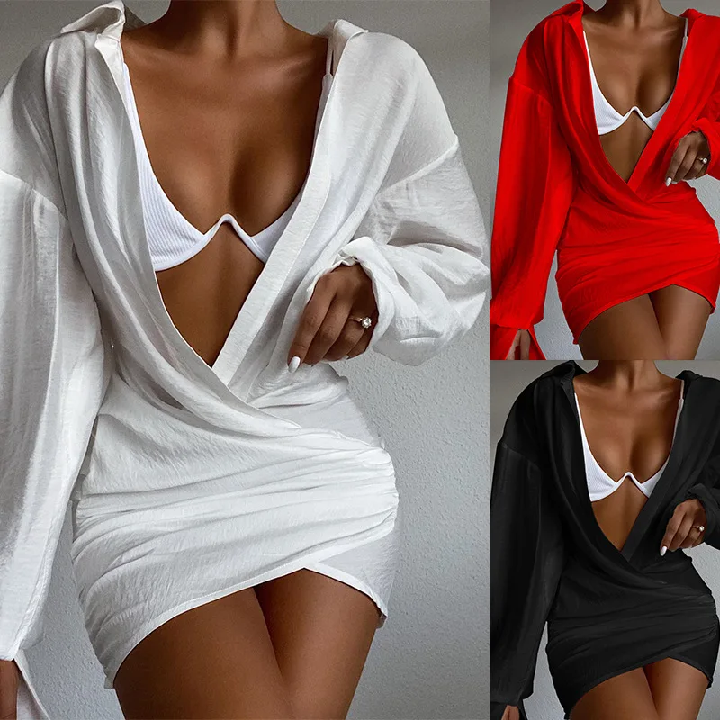 New Arrival Womens Casual Blouses Dresses Design V-neck Shirt Dress Clothing Fashion 2020, Shown
New Arrival Womens Casual Blouses Dresses Design V-neck Shirt Dress Clothing Fashion 2020, Shown