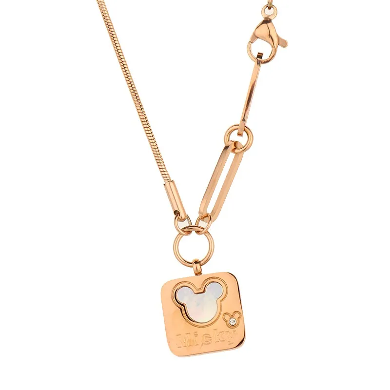 Niche Design Sense Bear Necklace Titanium Steel Bear Charm Necklace Titanium Steel Simple INS Style Necklace
Niche Design Sense Bear Necklace Titanium Steel Bear Charm Necklace Titanium Steel Simple INS Style Necklace