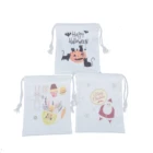 customized image canvas cotton candy bag drawstring bag