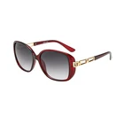 sliver frame uv 400 popular lady custom logo sunglasses frame women designers fashion trendy sunglasses