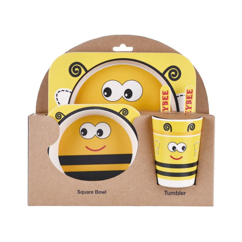 5PC Cartoon Animal Bamboo Fiber Children Meal Kids Dinnerware Tableware Set With Bowl Cup Plate Spoon Fork set
5PC Cartoon Animal Bamboo Fiber Children Meal Kids Dinnerware Tableware Set With Bowl Cup Plate Spoon Fork set