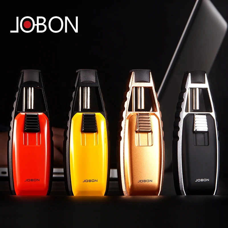 JOBON Custom logo customized metal smoke cigarette Wholesale Butane Gas Jet Flame Cigar Torch Lighter, 4 colors
JOBON Custom logo customized metal smoke cigarette Wholesale Butane Gas Jet Flame Cigar Torch Lighter, 4 colors