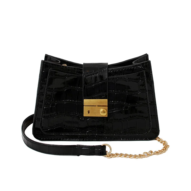 High quality Ladies and Girls Mini Pattern Messenger Bag shining Leather Women Small Purses Crocodile Handbag, Black
High quality Ladies and Girls Mini Pattern Messenger Bag shining Leather Women Small Purses Crocodile Handbag, Black