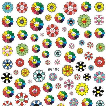WG376-408 Wholesale Colorful Sunflower Series Character Design Nail Decals Stickers for Nail Art Self-Adhesive Decoration, As picture show
WG376-408 Wholesale Colorful Sunflower Series Character Design Nail Decals Stickers for Nail Art Self-Adhesive Decoration, As picture show