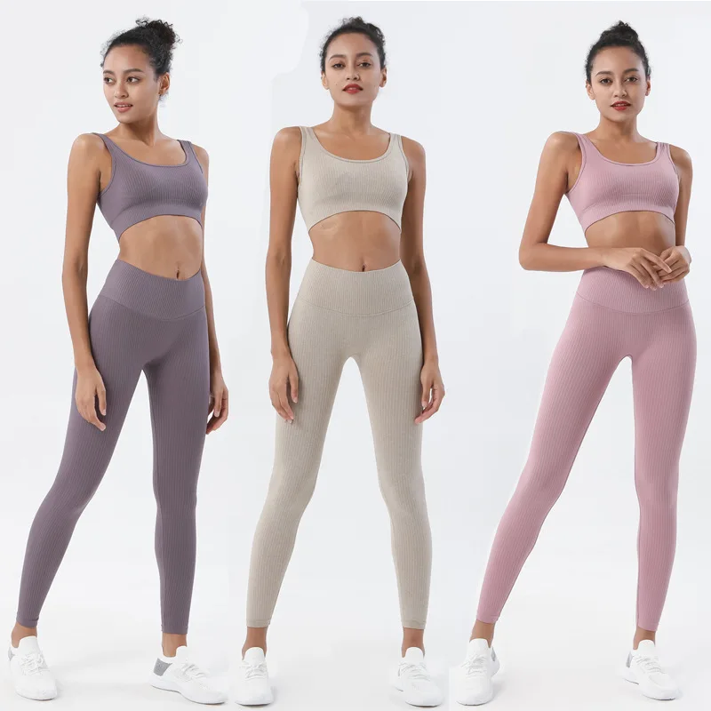 Wholesale Women Ribbed Seamless Active Wear Set Stretch Yoga Fitness Set Seamless Workout Sets, Customized colors
Wholesale Women Ribbed Seamless Active Wear Set Stretch Yoga Fitness Set Seamless Workout Sets, Customized colors