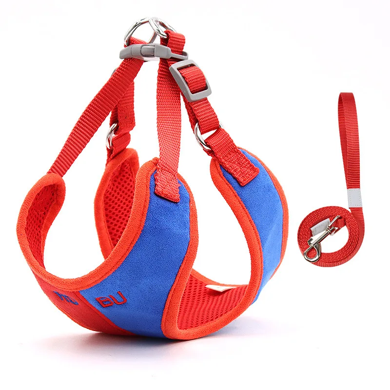 2021 pet harness leash set for cat suede soft dog harness set contrast color breathable summer cat vest harnesses for dogs
2021 pet harness leash set for cat suede soft dog harness set contrast color breathable summer cat vest harnesses for dogs