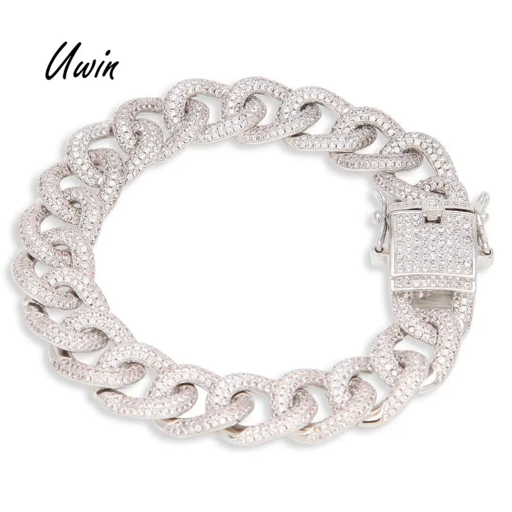 New 12mm Black Miami Crystal Bracelet Silver Charm Bracelet Cuban Link Chain Jewelry Men Accessories Gold Plated Gift
New 12mm Black Miami Crystal Bracelet Silver Charm Bracelet Cuban Link Chain Jewelry Men Accessories Gold Plated Gift
