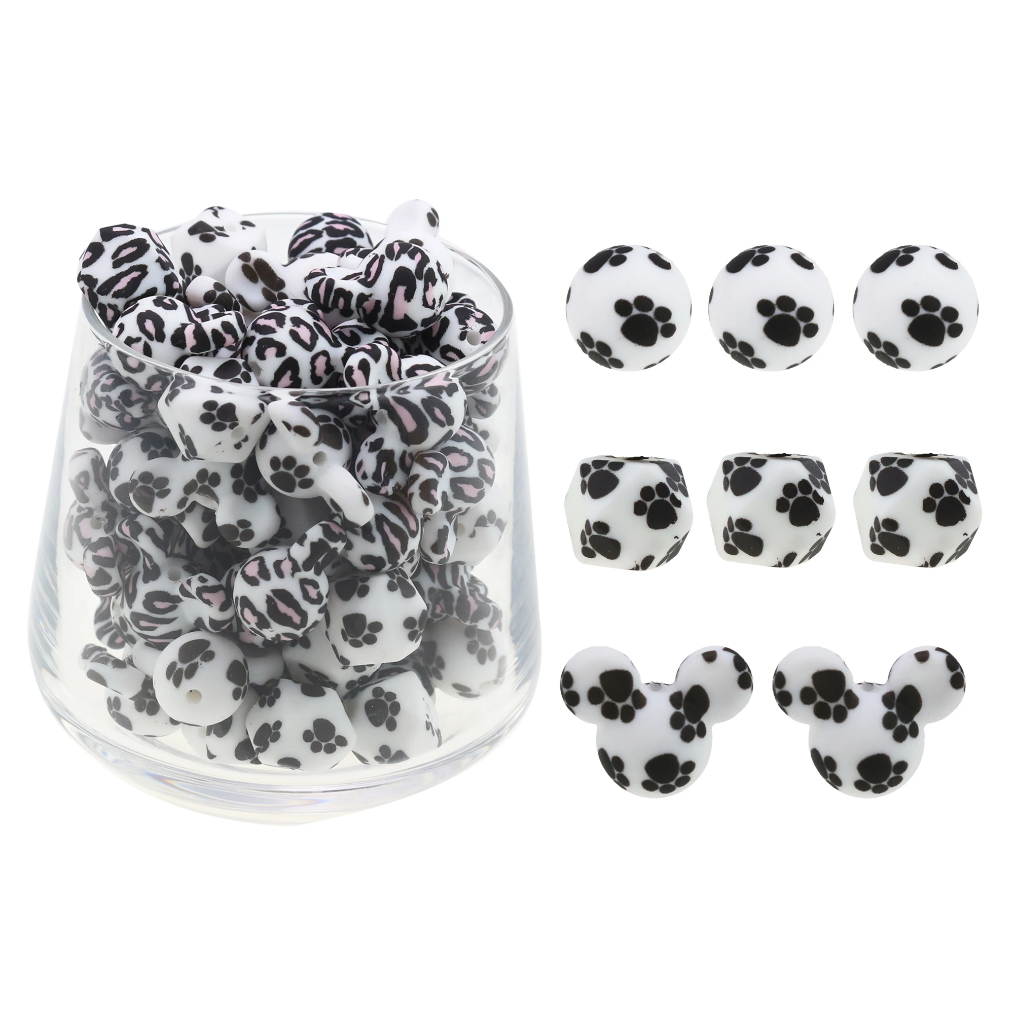 2021 Baby rainbow silicone teething leopard beads shape chew pink leopard printed silicone beads colorful silicone beads
2021 Baby rainbow silicone teething leopard beads shape chew pink leopard printed silicone beads colorful silicone beads