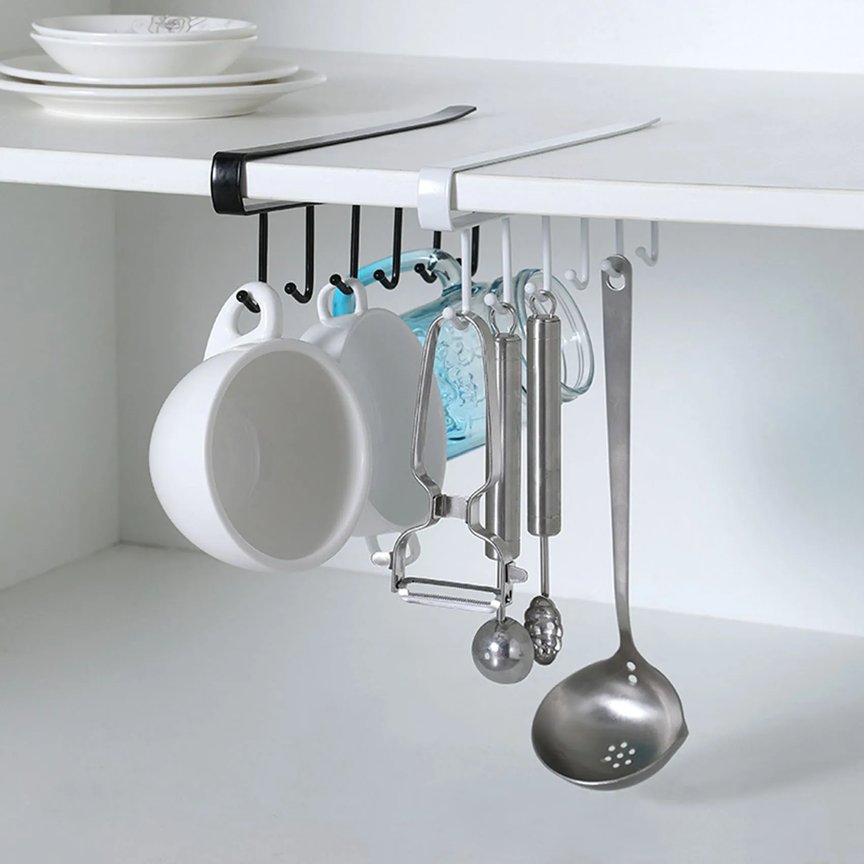 2022 Kitchen accessories Kitchen Cabinet 6 Hooks Hanging Cup Holder Metal Iron Under Shelf Spatula Coffee Mug Rack, White, black
2022 Kitchen accessories Kitchen Cabinet 6 Hooks Hanging Cup Holder Metal Iron Under Shelf Spatula Coffee Mug Rack, White, black