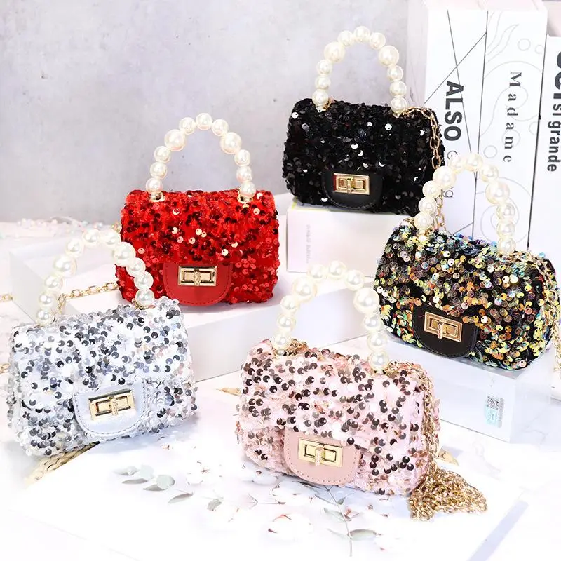 Newest Popular Baby Kids Shoulder Bags Sequined Pearl Princess Girl Crossbody Messenger Handbag
Newest Popular Baby Kids Shoulder Bags Sequined Pearl Princess Girl Crossbody Messenger Handbag