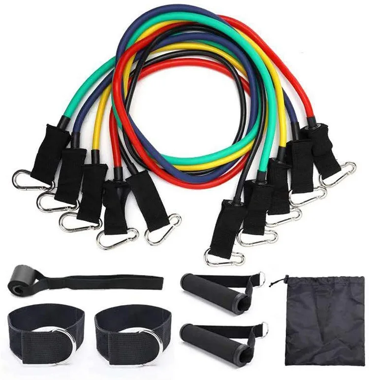 2020 Hot Sale 11 pcs fitness TPE set exercise resistance tube bands, Red,yellow,black,blue,green
2020 Hot Sale 11 pcs fitness TPE set exercise resistance tube bands, Red,yellow,black,blue,green