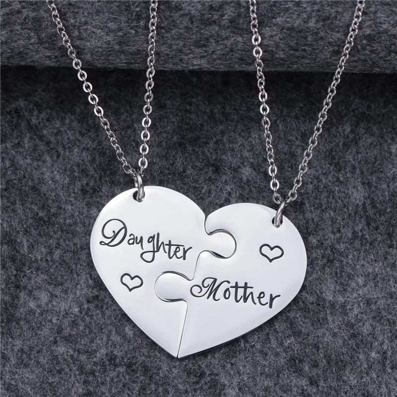 New Arrival 2pcs "mother's Day gift, mother, daughter" Titanium Steel Mother's Day Simple Heart Necklace, Silver
New Arrival 2pcs "mother's Day gift, mother, daughter" Titanium Steel Mother's Day Simple Heart Necklace, Silver