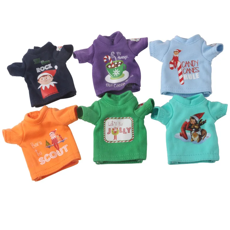 Customize printed 3 pcs one pack Christmas Bookshelf Elf Doll Clothes Printed Short T-shirts Doll Clothes
Customize printed 3 pcs one pack Christmas Bookshelf Elf Doll Clothes Printed Short T-shirts Doll Clothes