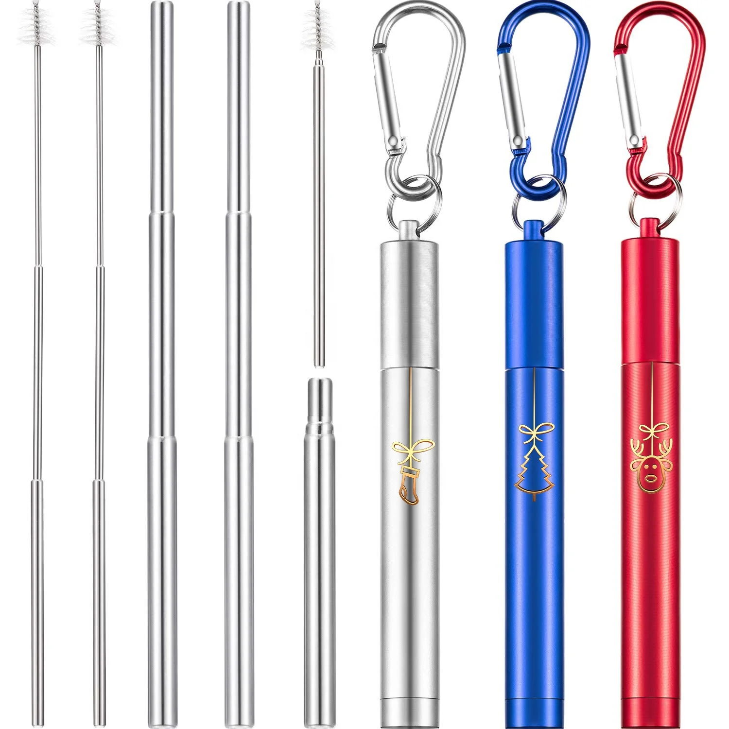 Reusable Stainless Steel Drinking Straws Telescopic Drinking Flexible Metal Straw Portable Outdoor Use, Customized color
Reusable Stainless Steel Drinking Straws Telescopic Drinking Flexible Metal Straw Portable Outdoor Use, Customized color