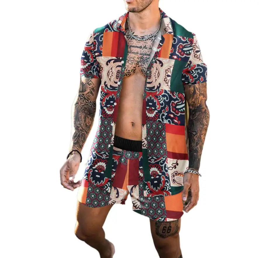 Men's casual Beach Shirts set 2021 summer new fashion digital printing slim100% Polyester mens t shirt and shorts set
Men's casual Beach Shirts set 2021 summer new fashion digital printing slim100% Polyester mens t shirt and shorts set