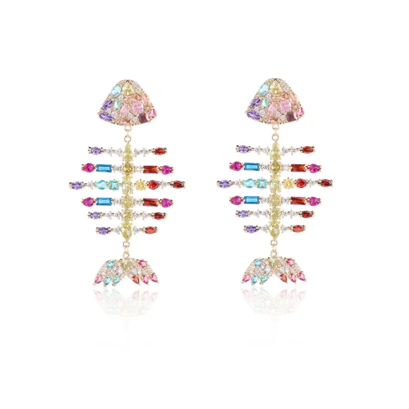 Dr. Jewelry Rainbow Multi-Color Gemstone White Cz Zircon Fish Earrings For 2021 Women Christmas Gift jewelry
Dr. Jewelry Rainbow Multi-Color Gemstone White Cz Zircon Fish Earrings For 2021 Women Christmas Gift jewelry