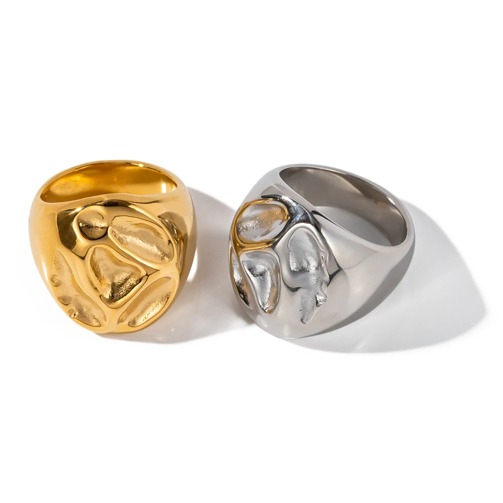 Chunky Punk Rings Ins Fashion 18K PVD Gold Plated Stainless Steel Waterproof Irregular Ring Jewelry For Women
Chunky Punk Rings Ins Fashion 18K PVD Gold Plated Stainless Steel Waterproof Irregular Ring Jewelry For Women