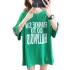 Wholesale Lady Hollow Out Spliced Casual T-shirts Blouse