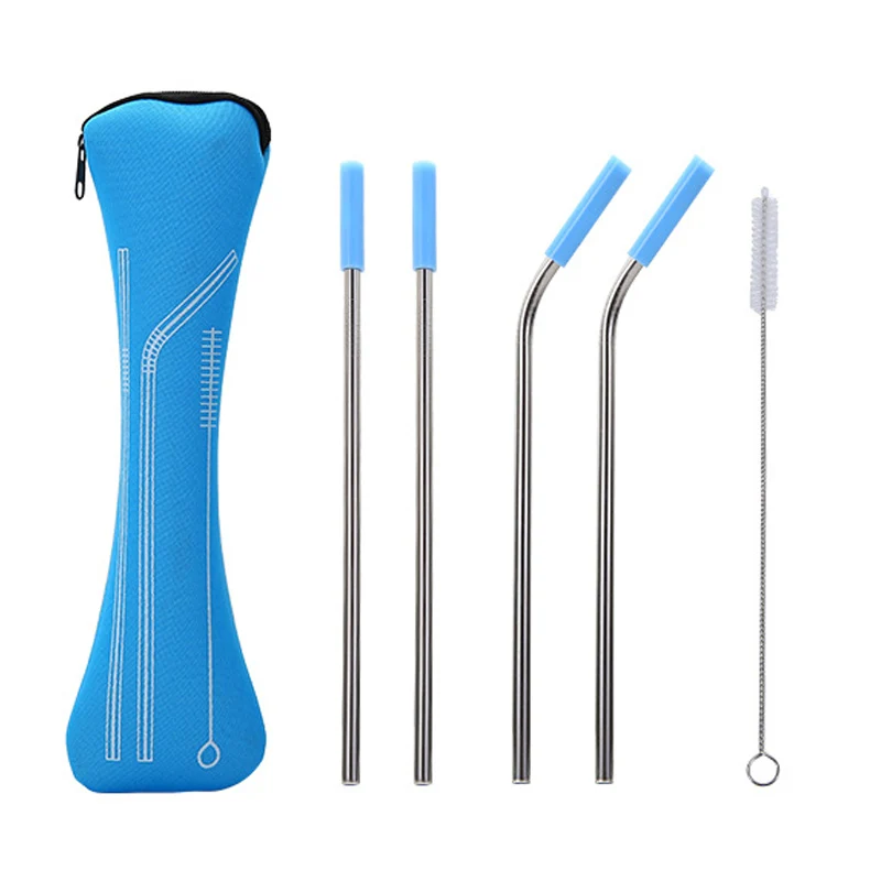 Eco Friendly Portable Bag 5pcs Stainless Steel Straws Metal Straw Set with Silicone Tips Straw Brush, Blue, green, purple, red, orange, pink, yellow, dark blue
Eco Friendly Portable Bag 5pcs Stainless Steel Straws Metal Straw Set with Silicone Tips Straw Brush, Blue, green, purple, red, orange, pink, yellow, dark blue