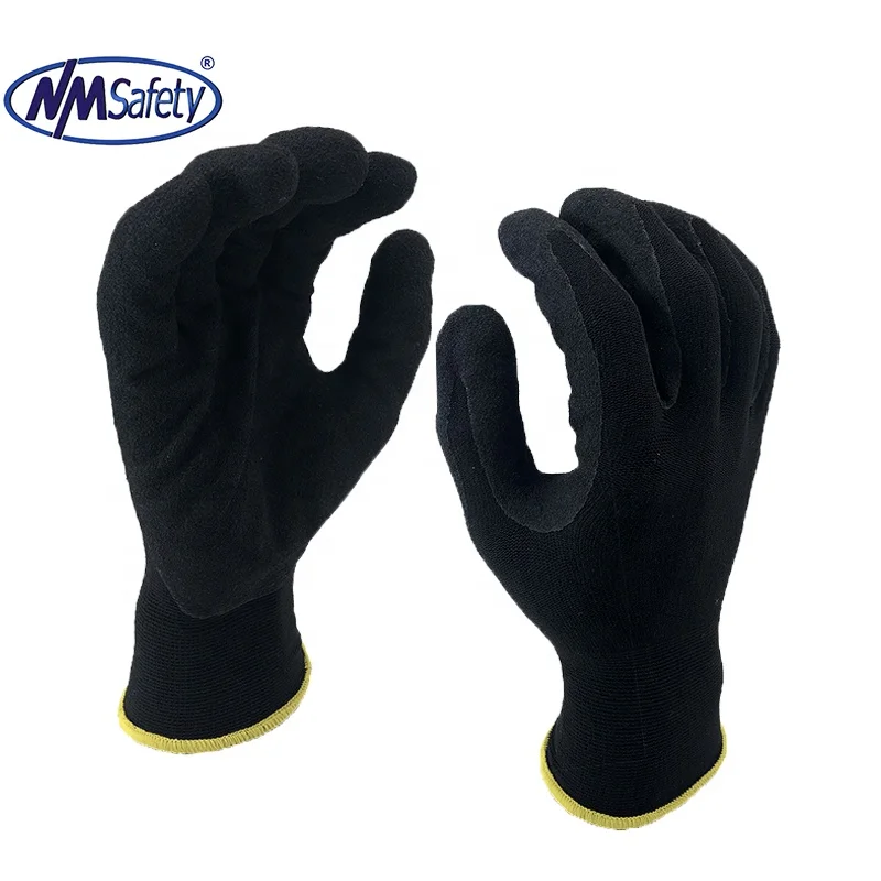 NMSAFETY nitrile construction worker safety glove