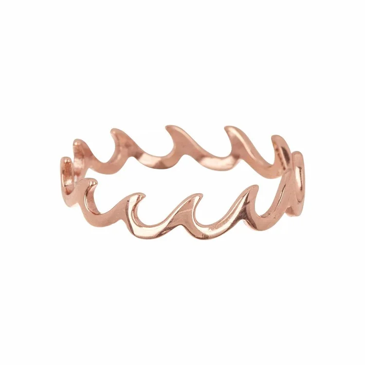 Silver or Rose Gold Wave Band Ring 925 Sterling Silver, Plating Accessories Sizes 5-12, Picture shows
Silver or Rose Gold Wave Band Ring 925 Sterling Silver, Plating Accessories Sizes 5-12, Picture shows