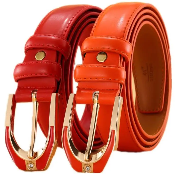 Wholesale lady jeans pants belt high quality solid alloy pin buckles colorful leather belts for women
Wholesale lady jeans pants belt high quality solid alloy pin buckles colorful leather belts for women