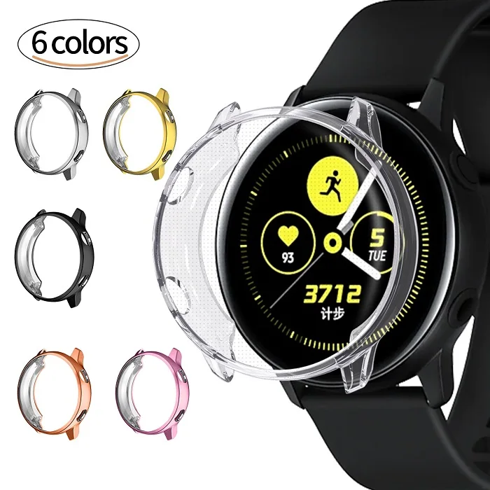 TPU Full Coverage Screen Protection Bumper Accessories for Samsung Active Watch Case, Black, silver, gold, rose gold, rose pink, transparent
TPU Full Coverage Screen Protection Bumper Accessories for Samsung Active Watch Case, Black, silver, gold, rose gold, rose pink, transparent
