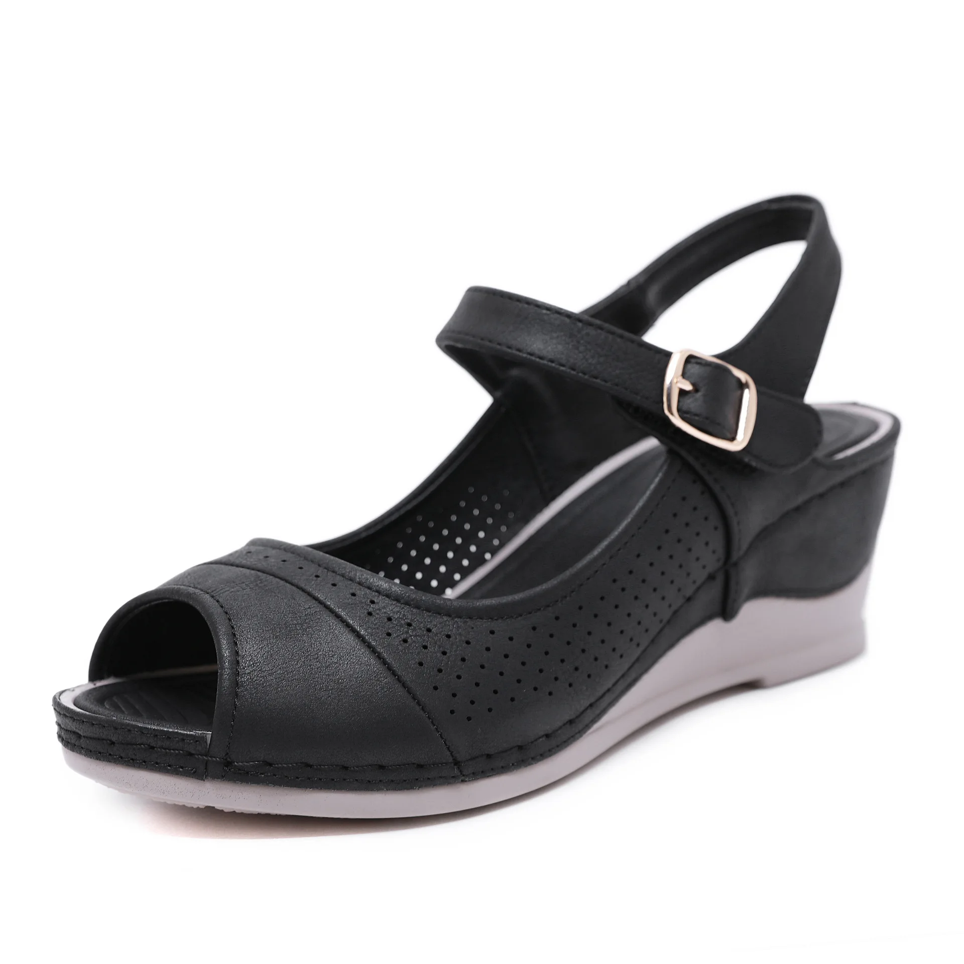 Designers Trendy Summer Open Toe Comfy Soft Black Wedges Sandals For Women, Black,green,beige
Designers Trendy Summer Open Toe Comfy Soft Black Wedges Sandals For Women, Black,green,beige