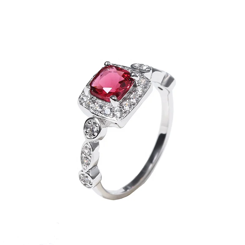 New Jewelry Engagement Rings White Zircon Diamond Ruby Red 925 Sterling Silver Wedding Ring
New Jewelry Engagement Rings White Zircon Diamond Ruby Red 925 Sterling Silver Wedding Ring