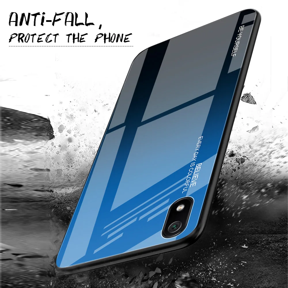 Fashion Anti-Scratch Gradient Tempered Glass Back TPU Bumper Cell Phone Cover Shell Case
Fashion Anti-Scratch Gradient Tempered Glass Back TPU Bumper Cell Phone Cover Shell Case