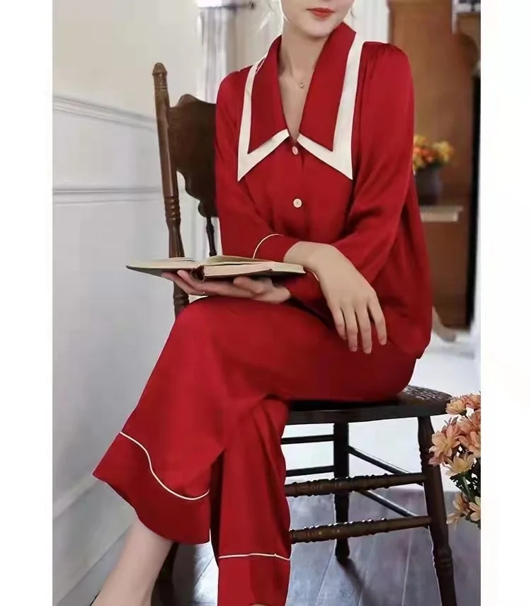 2020 NEW ARRIVAL women Pajamas Set summer Satin Loungewear Button-Down Silk long sleeve Pajama Sleepwear
2020 NEW ARRIVAL women Pajamas Set summer Satin Loungewear Button-Down Silk long sleeve Pajama Sleepwear