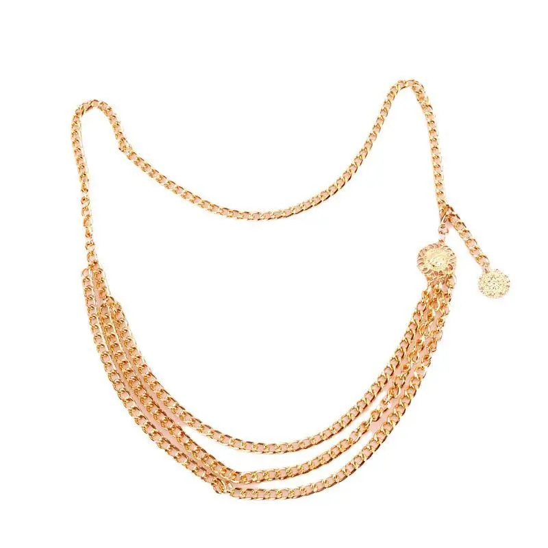 Ladies Personality Sunflower Round Waist Chain Retro Temperament Ethnic Body Chain, Gold color
Ladies Personality Sunflower Round Waist Chain Retro Temperament Ethnic Body Chain, Gold color