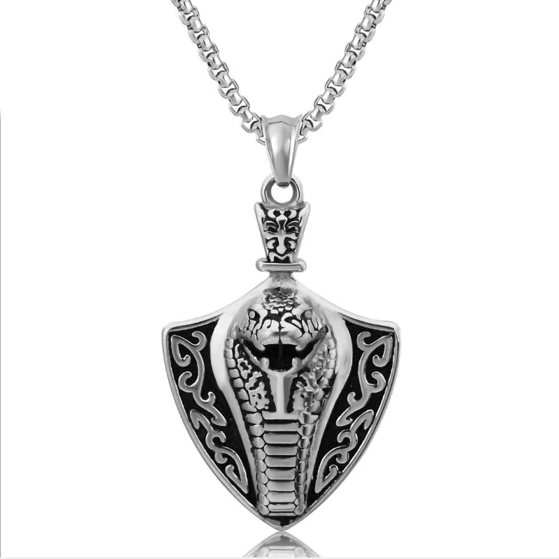 new product ideas 2020 Egyptian jewelry snake king personality retro men's fashion necklace stainless steel viper pendant
new product ideas 2020 Egyptian jewelry snake king personality retro men's fashion necklace stainless steel viper pendant