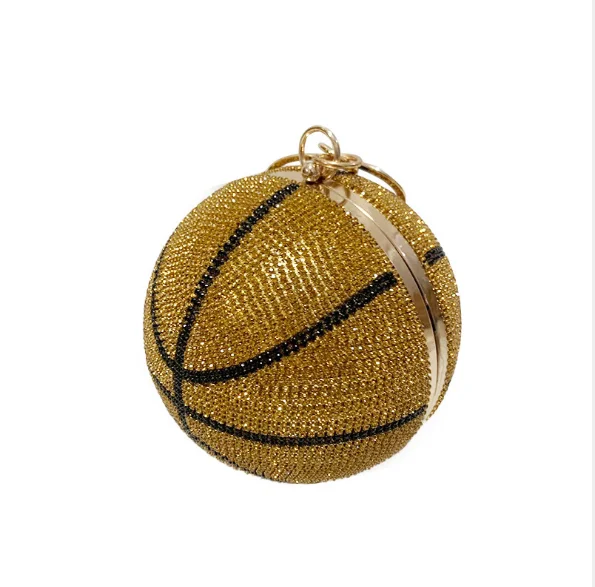 Small diamond Basketball Hand Bag Fashion Women Chains Handbag Letter Shoulder Messenger Bag Female Mini Round Tote, Gold
Small diamond Basketball Hand Bag Fashion Women Chains Handbag Letter Shoulder Messenger Bag Female Mini Round Tote, Gold