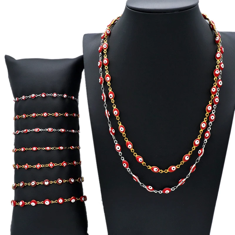 2021 trendy women jewelry turkish eye gold plated stainless steel evil eyes necklace bracelet set
2021 trendy women jewelry turkish eye gold plated stainless steel evil eyes necklace bracelet set