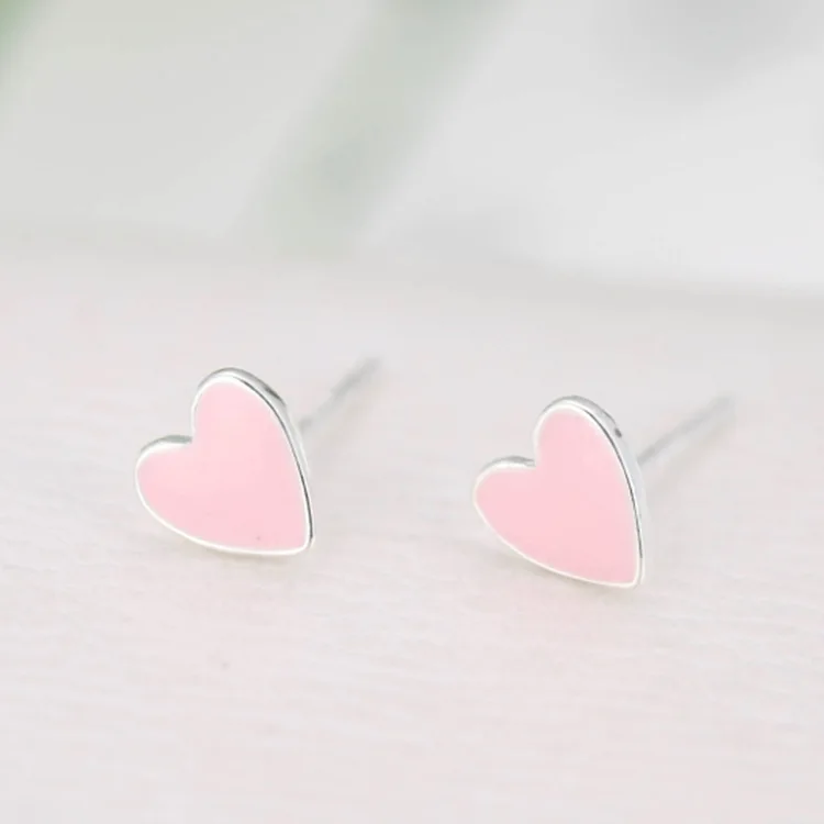 Korean Cute Pink Silver Heart Stud Earrings S925 Sterling Silver Mini Heart Shaped Earring For Girls Students, Golden sliver
Korean Cute Pink Silver Heart Stud Earrings S925 Sterling Silver Mini Heart Shaped Earring For Girls Students, Golden sliver