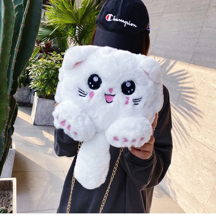 Newest Design Cute plush kitten bag Girls fashion backpack wholesale luxury plush bags Korean cat rabbit bag for women, 15 colors
Newest Design Cute plush kitten bag Girls fashion backpack wholesale luxury plush bags Korean cat rabbit bag for women, 15 colors