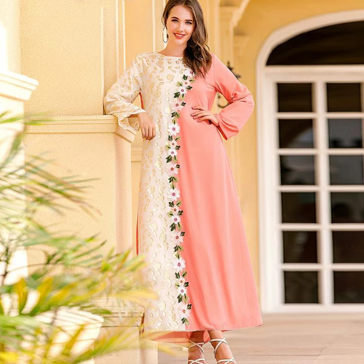 Embroidered gold woven color matching robe ethnic style women's casual long skirt Dubai holiday dress
Embroidered gold woven color matching robe ethnic style women's casual long skirt Dubai holiday dress