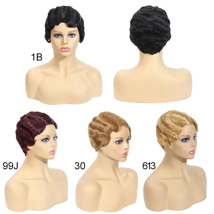 Brazilian Hair Bob Wig No Lace Human Hair 130% Density Machine Made Bob Human Hair Pixie Cut Short Finger Wave Wig None Lace Wig
Brazilian Hair Bob Wig No Lace Human Hair 130% Density Machine Made Bob Human Hair Pixie Cut Short Finger Wave Wig None Lace Wig