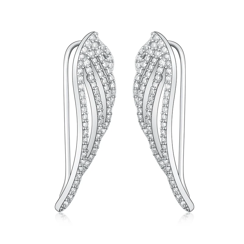 Hot Sale Authentic 925 Sterling Silver Sparkling CZ Feather Stud Earrings for Women Fashion Sterling Silver Jewelry Accessories
Hot Sale Authentic 925 Sterling Silver Sparkling CZ Feather Stud Earrings for Women Fashion Sterling Silver Jewelry Accessories
