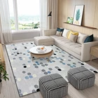 Spotted large size square rug for reception room