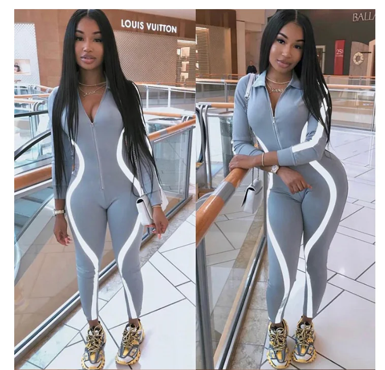 LDDRESS 2020 Women Skinny Jumpsuit Pants Reflective Striped Patchwork Fitness Bodysuit New Female Casual Work Out Playsuit Rompers, Customized color
LDDRESS 2020 Women Skinny Jumpsuit Pants Reflective Striped Patchwork Fitness Bodysuit New Female Casual Work Out Playsuit Rompers, Customized color