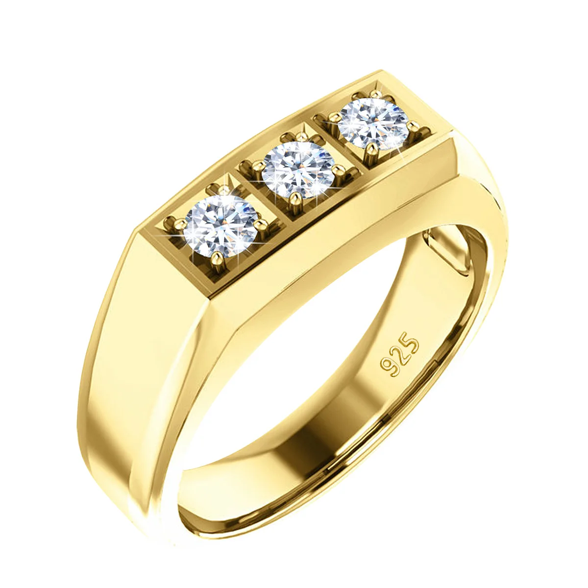 Retro BAGUE POUR HOMME D Color VVS1 0.3 carat 3 Stone Moissanite Jewelry Silver Gold Husband Wedding Diamond Ring for Male Men
Retro BAGUE POUR HOMME D Color VVS1 0.3 carat 3 Stone Moissanite Jewelry Silver Gold Husband Wedding Diamond Ring for Male Men