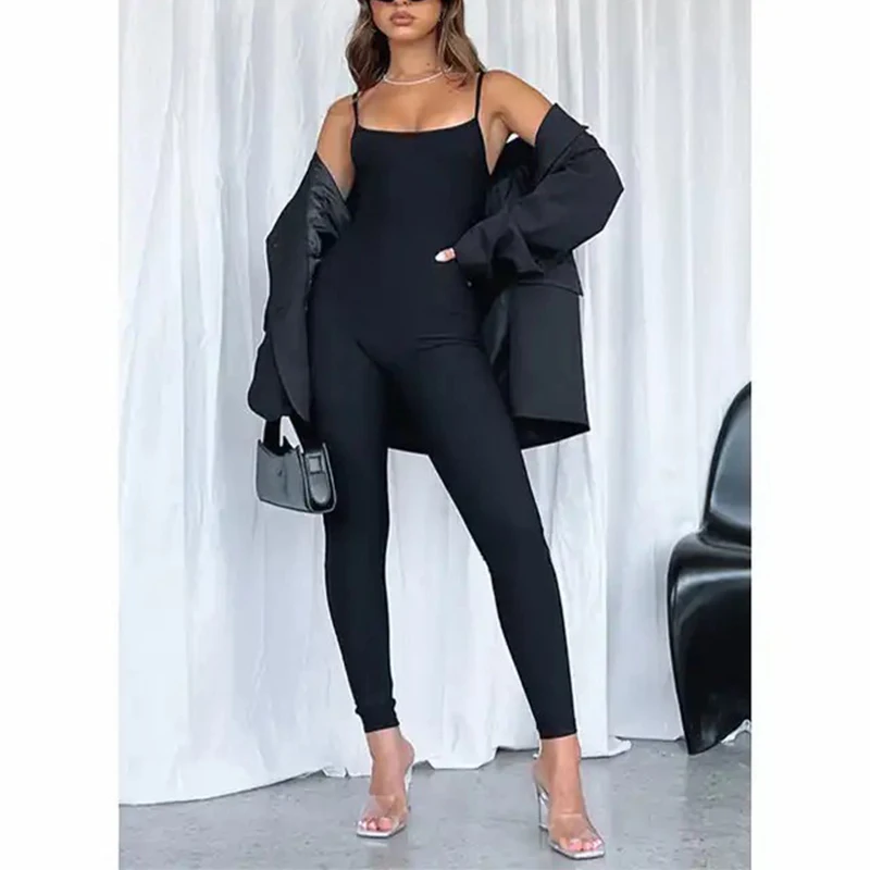2024 elegant halter fashion solid color bodycon plus size jumpsuits playsuits bodysuit women custom logo jumpsuits for women 
2024 elegant halter fashion solid color bodycon plus size jumpsuits playsuits bodysuit women custom logo jumpsuits for women