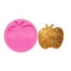 S147 shiny key chains mould silicone apple mold for keychains resin craft DIY